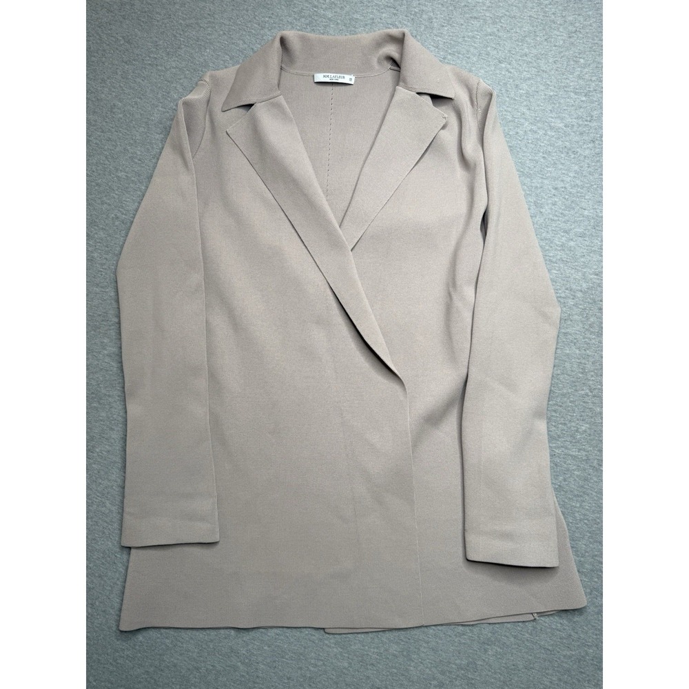 MM LaFleur Woolfe Jardigan Womens Size‎ XS Open Front Knit Cardigan Taupe Latte